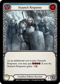 Staunch Response (Blue) [BVO020-R] (Bravo Hero Deck) 1st Edition Normal - POKÉ JEUX