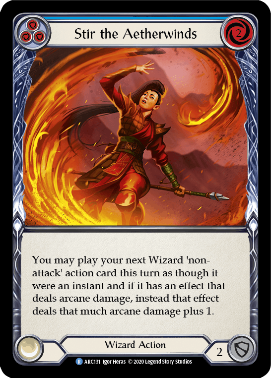 Stir the Aetherwinds (Blue) [U-ARC131] (Arcane Rising Unlimited) Unlimited Rainbow Foil - POKÉ JEUX