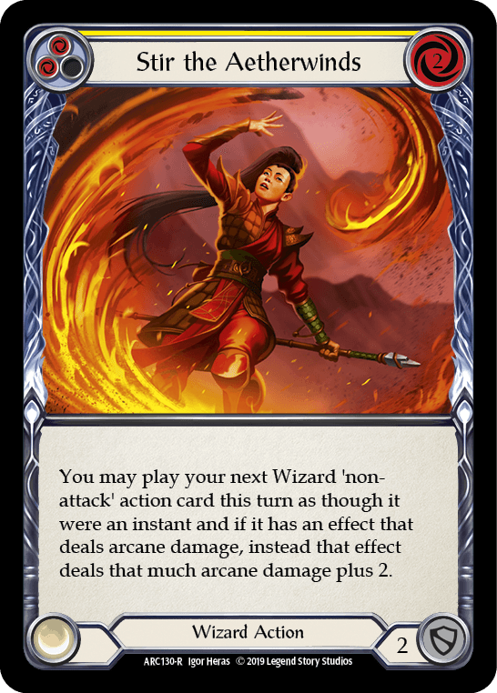 Stir the Aetherwinds (Yellow) [ARC130-R] (Arcane Rising) 1st Edition Normal - POKÉ JEUX