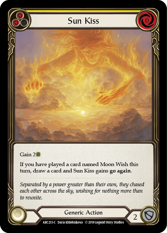 Sun Kiss (Yellow) [ARC213-C] (Arcane Rising) 1st Edition Rainbow Foil - POKÉ JEUX