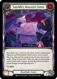 Sutcliffe's Research Notes (Yellow) [CRU155] (Crucible of War) 1st Edition Normal - POKÉ JEUX