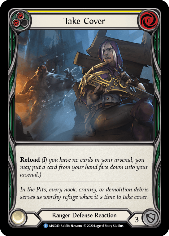Take Cover (Yellow) [U-ARC049] (Arcane Rising Unlimited) Unlimited Rainbow Foil - POKÉ JEUX