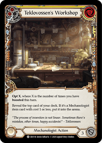 Teklovossen's Workshop (Yellow) [CRU116] (Crucible of War) 1st Edition Rainbow Foil - POKÉ JEUX