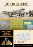1ManArmy 1/32 Spitfire Mk.I/II RAF 1941/42 Airbrush Paint Mask (Special Order)