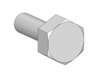 Adlers Nest Hexagon Bolt Head 1.2mm, L, Nickel Silver (Special Order)