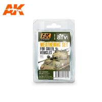 AK Interactive Green Vehicles Weathering Set (Special Order)