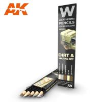 AK Interactive Weathering Pencil Set - Splashes, Dirt and Stains (Special Order)