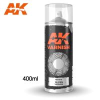 AK Interactive Gloss Varnish - Spray 400ml (Includes 2 nozzles) (Special Order)