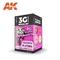 AK Interactive Wargame Color Set Magenta Plasma And Glowing Effects (Special Order)