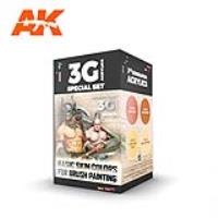 AK Interactive Wargame Color Set Basic Skin Colors (Special Order)