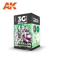 AK Interactive Wargame Color Set Emeralds And Green Gems (Special Order)