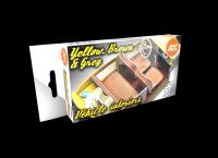 AK Interactive 3G Yellow, Brown & Grey Vehicle Interiors (Special Order)