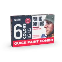 AK Interactive Painting Skin Tones Acrylic Paint Set (Special Order)
