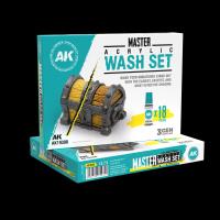 AK Interactive Master Acrylic Wash Set – Full Range (18 Colors) (Special Order)