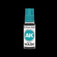 AK Interactive Black Night Acrylic Wash 18ml (Special Order)