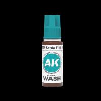 AK Interactive Sepia Filth Acrylic Wash 18ml (Special Order)