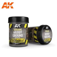 AK Interactive Terrains Muddy Ground - 250ml (Acrylic) (Special Order)