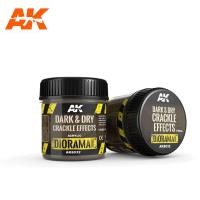 AK Interactive Dark & Dry Crackle Effects - 100ml (Acrylic) (Special Order)