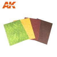 AK Interactive Leaves Punching Sheet Set (4 pcs, A4 size) (Special Order)