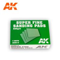 AK Interactive Super Fine Sanding Pads 800 grit. 4 units (Special Order)