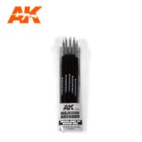 AK Interactive Silicone Brushes Medium Hard Tip, Medium - 5Pk (Special Order)