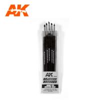 AK Interactive Silicone Brushes Hard Tip, Medium - 5Pk (Special Order)