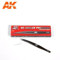 AK Interactive HG Angled Tweezers 01 Thin-Tipped (Special Order)