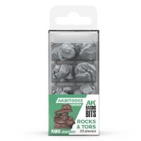 AK Interactive Rocks & Tors - Basing Bits (12 Pieces) (Special Order)