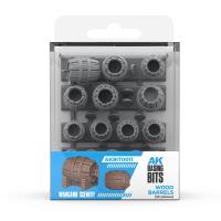AK Interactive Wood Barrels - Basing Bits (32 Pieces) (Special Order)