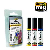 Ammo Mig Oilbrusher Basic Colors Set (Special Order)