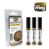 Ammo Mig Oilbrusher Earth Colors Set (Special Order)