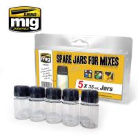 Ammo Mig Spare Jars for Mixes (5 x 35ml) (Special Order)