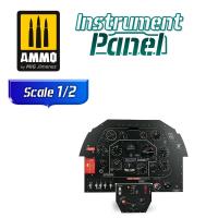 Ammo Mig North American P-51D Mustang - Instrument Panel 1/2 Scale 2D Print On MDF (Special Order)