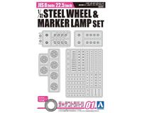 Aoshima 1/32 JIS8 hole 22.5inch STEEL WHEEL&MARKER LAMP Set (Special Order)
