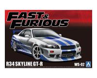 Aoshima 1/24 Movie Mecha #WS-02 1/24 Fast & Furious R34 SKYLINE GT-R (Special Order)