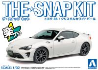 Aoshima 1/32 SNAP KIT #08-CW Toyota 86 (Crystal White Pearl) (Special Order)