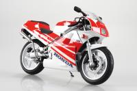 Aoshima 1/12 Diecast Motorcycle Honda NSR250R '89 Ross White × Fighting Red (Special Order)