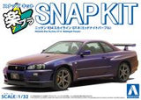 Aoshima 1/32 SNAP KIT #12-MP Nissan R34 Skyline GT-R (Midnight Purple III) (Special Order)