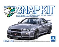 Aoshima 1/32 SNAP KIT #12CU-AS Nissan R34 Skyline GT-R Custom Wheel (Athlete Silver) (Special Order)