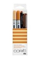 Copic Ciao Marker 4pc Doodle Kit, Brown (Special Order)