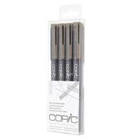 Copic Multiliner 4Pc Fine Nib Ink Pens, Warm Gray Set (Special Order)