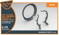 Clear Prop 1/72 A5M Claude (all versions) resin exhaust & cooling grills (Special Order)