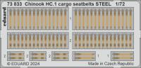 Eduard Chinook HC.1 cargo seatbelts STEEL 1/72 Photo Etched Set for AIRFIX (Special Order)