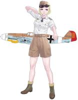 FineMolds 1/35 Rosa w/ 1:72 BF109 F-4 trop Figure Kit (Special Order)