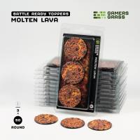 Gamers Grass Battle Ready Bases - Molten Lava - Round 50mm (x3) (Special Order)