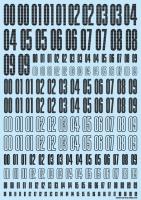 HiQ Parts CND Decal Number Dark Gray (1pc) (Special Order)