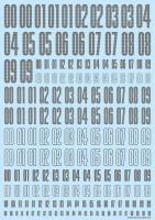 HiQ Parts CND Decal Number Gray (1pc) (Special Order)