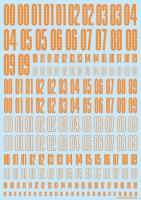 HiQ Parts CND Decal Number Orange (1pc) (Special Order)