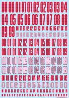 HiQ Parts CND Decal Number Red (1pc) (Special Order)