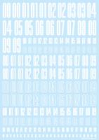 HiQ Parts CND Decal Number White (1pc) (Special Order)